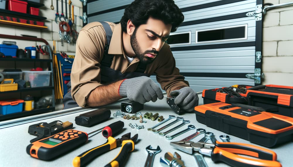 Our professional garage door track repair process